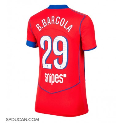 Zenski Nogometni Dres Paris Saint-Germain Bradley Barcola #29 Rezervni 2025-26 Kratak Rukav Zenski Nogometni Dres Paris Saint-Germain Bradley Barcola #29 Rezervni 2025-26 Kratak Rukav